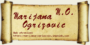 Marijana Ogrizović vizit kartica